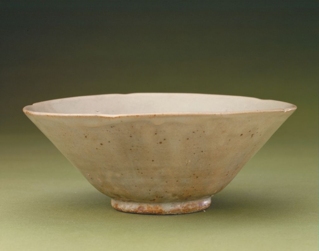 图片[1]-Blue-glazed sunflower petal bowl of Yaozhou kiln-China Archive